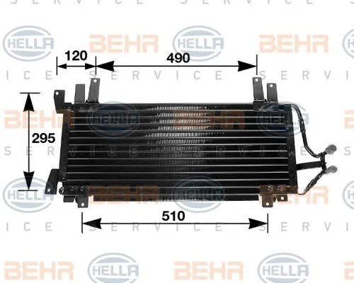 8FC 351 035-341 BEHR/HELLA/PAGID Радиатор кондиционера (фото 1)