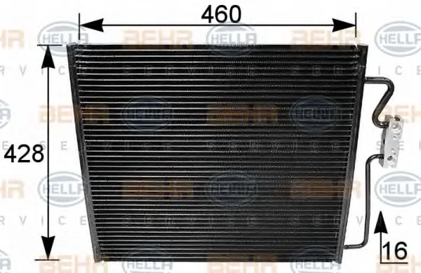 8FC 351 035-521 BEHR/HELLA/PAGID Радиатор кондиционера (фото 1)