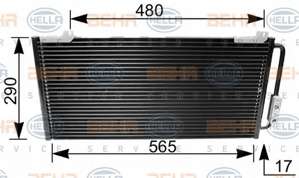 8FC 351 035-641 BEHR/HELLA/PAGID Радиатор кондиционера (фото 1)