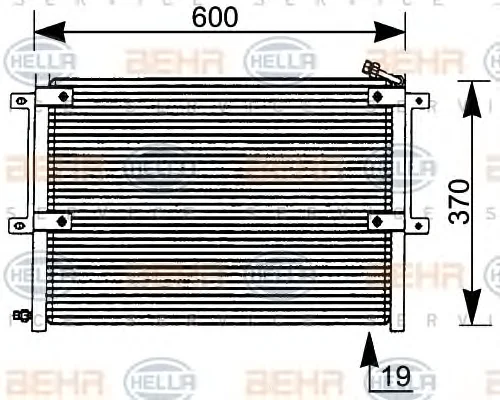 8FC 351 036-061 BEHR/HELLA/PAGID Радиатор кондиционера (фото 1)