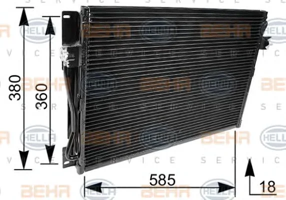8FC 351 036-091 BEHR/HELLA/PAGID Радиатор кондиционера (фото 1)