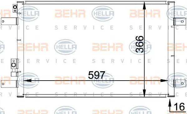 8FC 351 036-111 BEHR/HELLA/PAGID Радиатор кондиционера (фото 1)