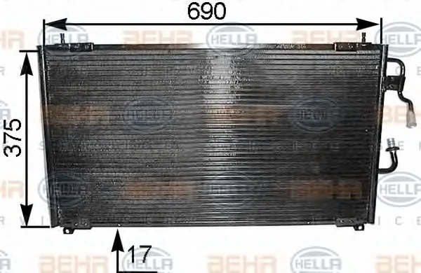 8FC 351 036-171 BEHR/HELLA/PAGID Радиатор кондиционера (фото 1)