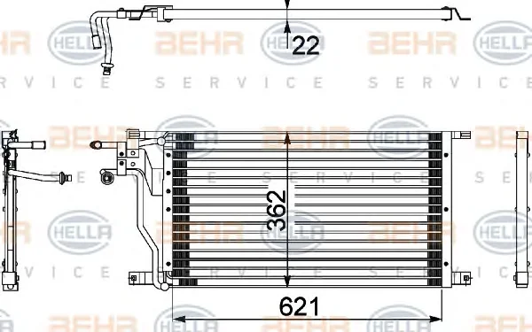 8FC 351 036-441 BEHR/HELLA/PAGID Радиатор кондиционера (фото 1)