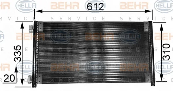 8FC 351 038-311 BEHR/HELLA/PAGID Радиатор кондиционера (фото 1)