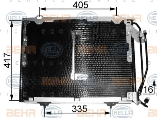 8FC 351 038-464 BEHR/HELLA/PAGID Радиатор кондиционера (фото 1)