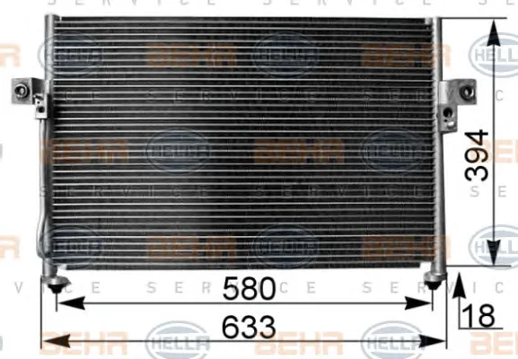 8FC 351 038-761 BEHR/HELLA/PAGID Радиатор кондиционера (фото 1)