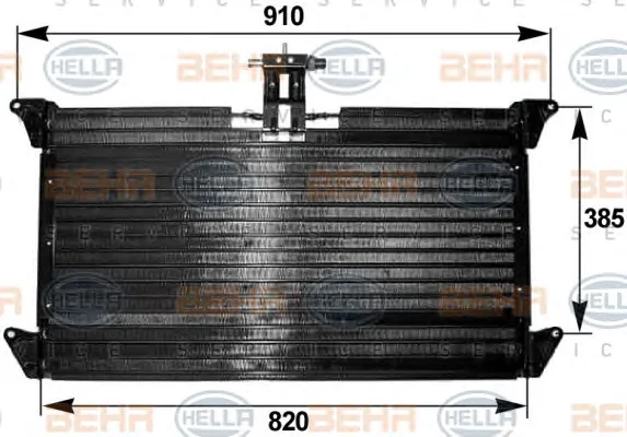 8FC 351 300-181 BEHR/HELLA/PAGID Радиатор кондиционера (фото 1)