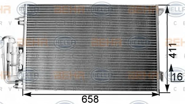 8FC 351 300-301 BEHR/HELLA/PAGID Радиатор кондиционера (фото 1)