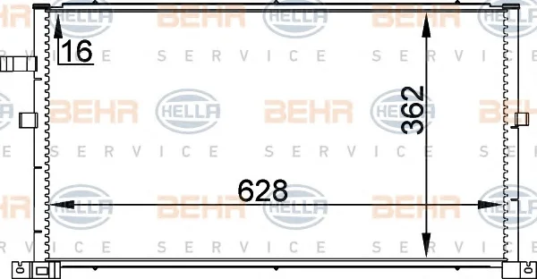 8FC 351 300-321 BEHR/HELLA/PAGID Радиатор кондиционера (фото 1)