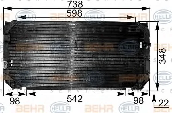 8FC 351 300-521 BEHR/HELLA/PAGID Радиатор кондиционера (фото 1)