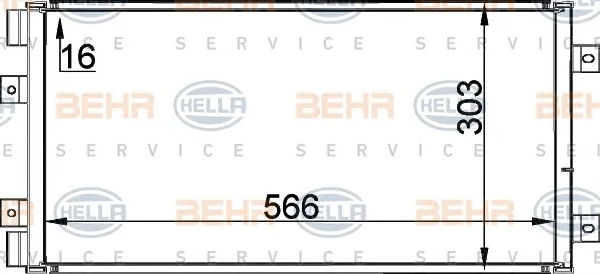 8FC 351 300-741 BEHR/HELLA/PAGID Радиатор кондиционера (фото 1)