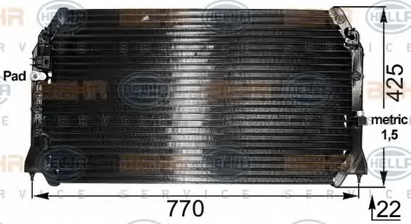 8FC 351 300-771 BEHR/HELLA/PAGID Радиатор кондиционера (фото 1)