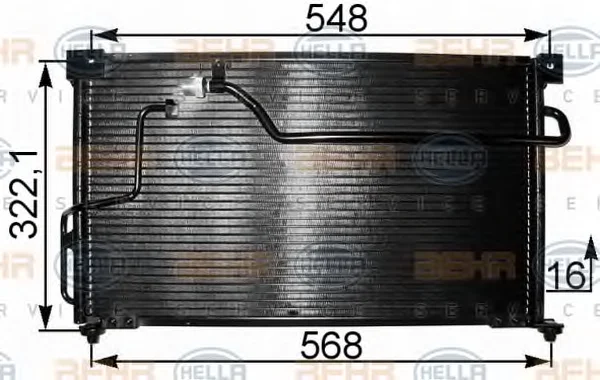 8FC 351 301-131 BEHR/HELLA/PAGID Радиатор кондиционера (фото 1)