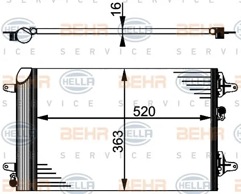 8FC 351 301-524 BEHR/HELLA/PAGID Радиатор кондиционера (фото 1)