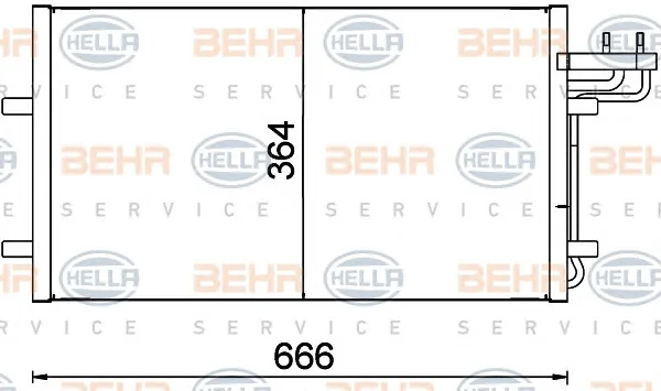 8FC 351 301-734 BEHR/HELLA/PAGID Радиатор кондиционера (фото 1)