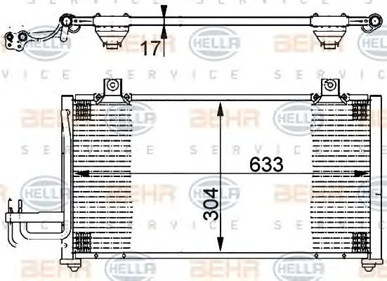 8FC 351 302-131 BEHR/HELLA/PAGID Радиатор кондиционера (фото 1)
