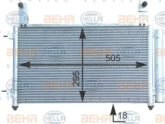 8FC 351 303-141 BEHR/HELLA/PAGID Радиатор кондиционера (фото 1)