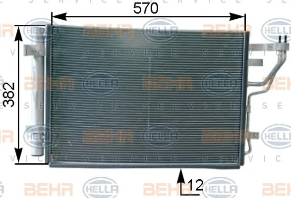 8FC 351 303-211 BEHR/HELLA/PAGID Радиатор кондиционера (фото 1)