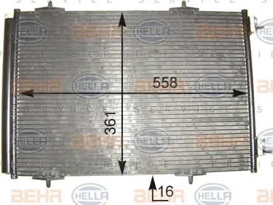 8FC 351 303-661 BEHR/HELLA/PAGID Радиатор кондиционера (фото 1)