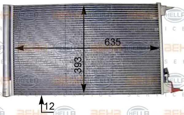 8FC 351 307-631 BEHR/HELLA/PAGID Радиатор кондиционера (фото 1)