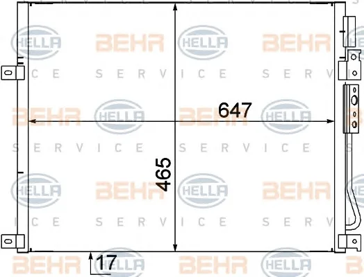 8FC 351 309-111 BEHR/HELLA/PAGID Радиатор кондиционера (фото 1)