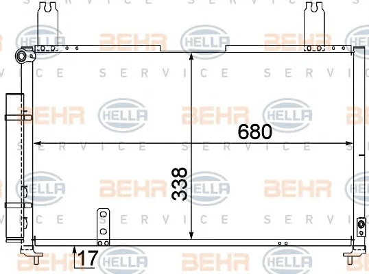 8FC 351 309-121 BEHR/HELLA/PAGID Радиатор кондиционера (фото 1)