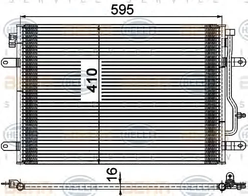 8FC 351 309-481 BEHR/HELLA/PAGID Радиатор кондиционера (фото 1)