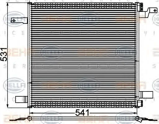 8FC 351 309-501 BEHR/HELLA/PAGID Радиатор кондиционера (фото 1)