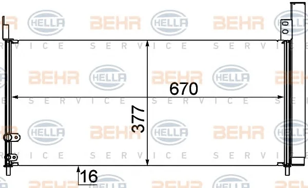 8FC 351 310-201 BEHR/HELLA/PAGID Радиатор кондиционера (фото 1)