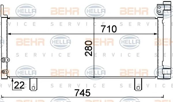 8FC 351 310-651 BEHR/HELLA/PAGID Радиатор кондиционера (фото 1)