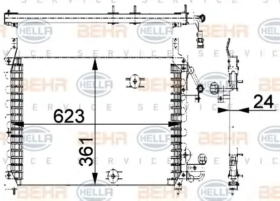 8FC 351 318-031 BEHR/HELLA/PAGID Радиатор кондиционера (фото 1)