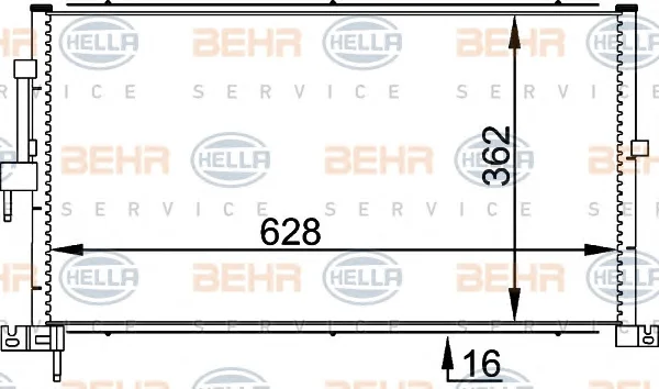 8FC 351 318-311 BEHR/HELLA/PAGID Радиатор кондиционера (фото 1)