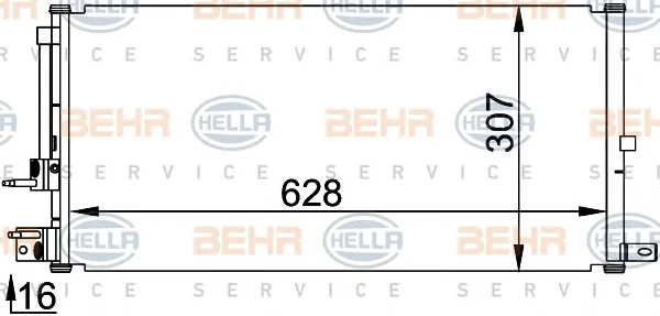 8FC 351 318-401 BEHR/HELLA/PAGID Радиатор кондиционера (фото 1)