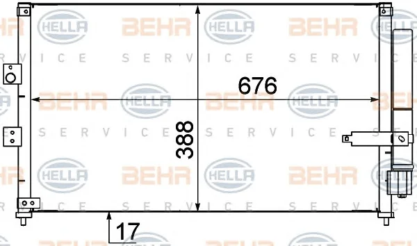 8FC 351 318-611 BEHR/HELLA/PAGID Радиатор кондиционера (фото 1)