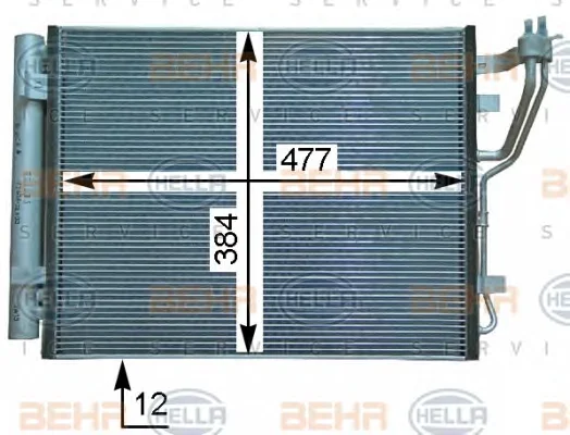 8FC 351 318-701 BEHR/HELLA/PAGID Радиатор кондиционера (фото 1)