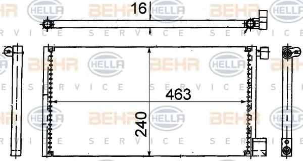 8FC 351 318-771 BEHR/HELLA/PAGID Радиатор кондиционера (фото 1)