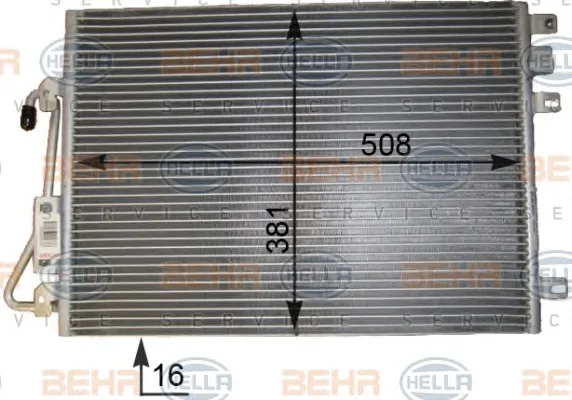 8FC 351 343-431 BEHR/HELLA/PAGID Радиатор кондиционера (фото 1)