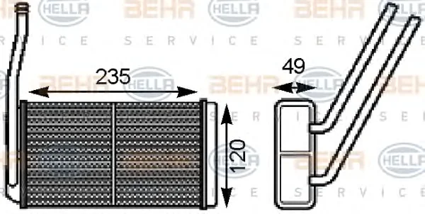 8FH 351 000-161 BEHR/HELLA/PAGID Радиатор отопителя салона (фото 1)