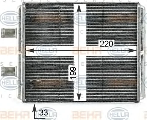 8FH 351 000-351 BEHR/HELLA/PAGID Радиатор отопителя салона (фото 1)