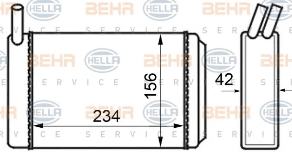 8FH 351 024-211 BEHR/HELLA/PAGID Радиатор отопителя салона (фото 1)