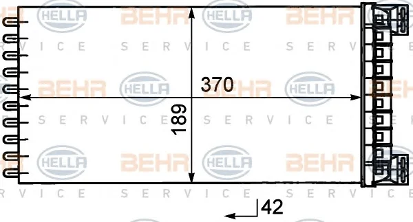 8FH 351 029-081 BEHR/HELLA/PAGID Радиатор отопителя салона (фото 1)