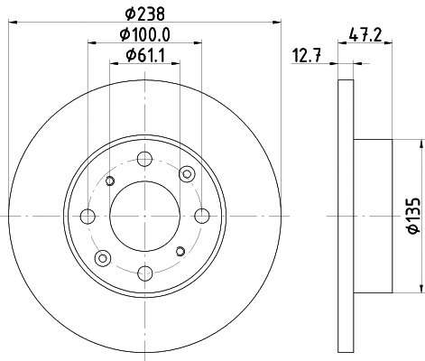 MDK0034 MINTEX Комплект тормозов, дисковый тормозной механизм (фото 2)