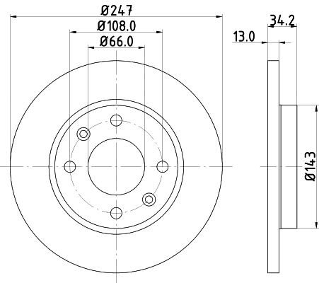 MDK0093 MINTEX Комплект тормозов, дисковый тормозной механизм (фото 1)