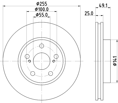 MDK0095 MINTEX Комплект тормозов, дисковый тормозной механизм (фото 2)