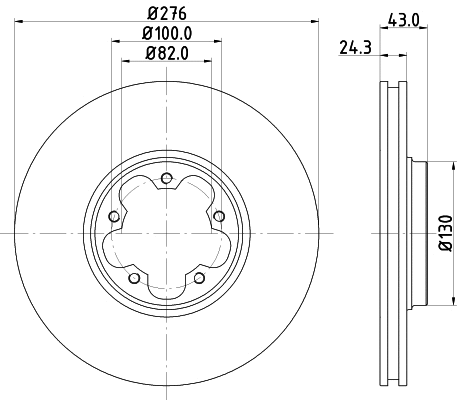 MDK0125 MINTEX Комплект тормозов, дисковый тормозной механизм (фото 2)