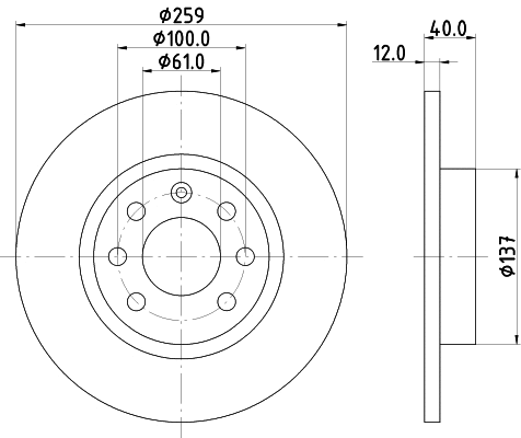 MDK0143 MINTEX Комплект тормозов, дисковый тормозной механизм (фото 2)