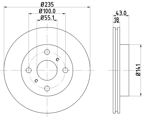 MDK0213 MINTEX Комплект тормозов, дисковый тормозной механизм (фото 2)
