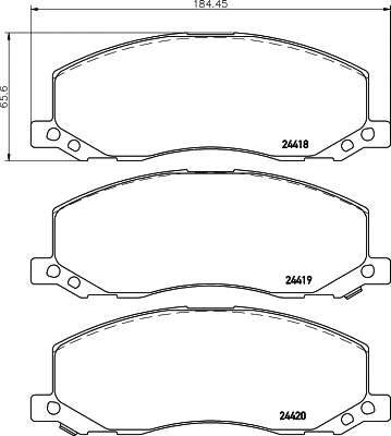 MDK0255 MINTEX Комплект тормозов, дисковый тормозной механизм (фото 1)
