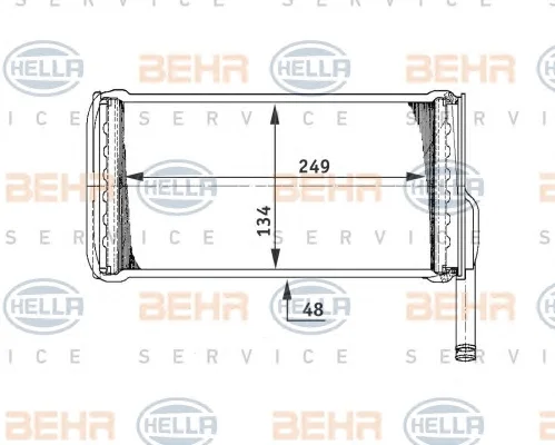 8FH 351 311-541 BEHR/HELLA/PAGID Радиатор отопителя салона (фото 1)